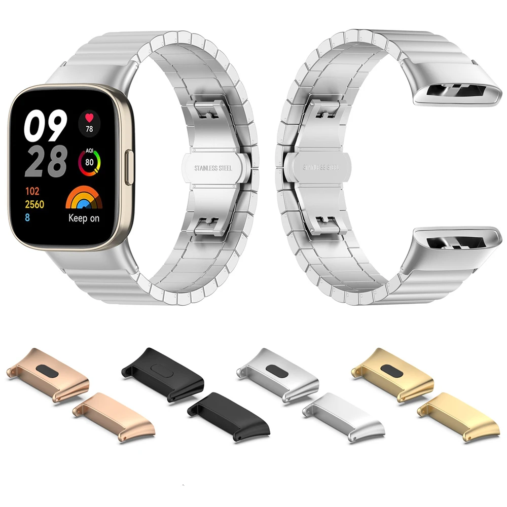 

1pair Connector Adapter For Redmi Watch 3 / Mi Watch Lite 3 316L Stainless Steel to 20MM universal watchband strap accessories