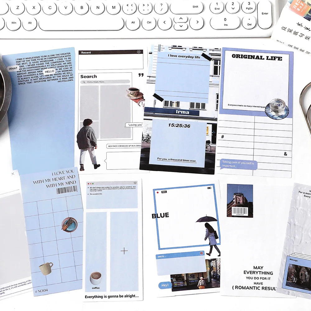 20pcs/lot Memo Pads Material Paper Recording Heartwarming Everyday Journal Scrapbooking paper Card Background Decoration Paper
20pcs/lot Memo Pads Material Paper Recording Heartwarming Everyday Journal Scrapbooking paper Card Background Decoration Paper