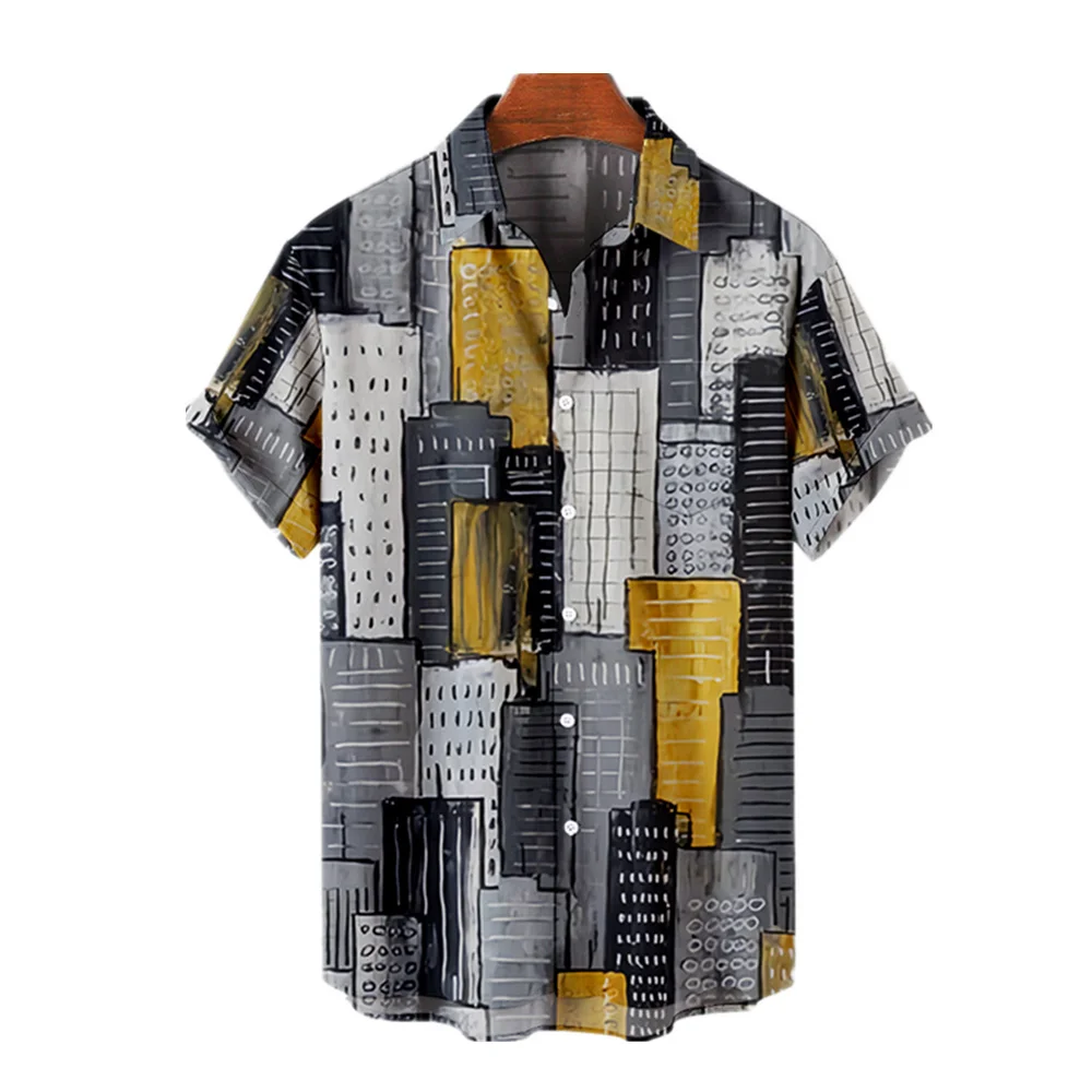 New Summer Fashion Hawaiian Shirt Colorful Stripes 3D Printing Men's Shirt Unisex Harajuku Street Casual Short Sleeve Shirt Top
New Summer Fashion Hawaiian Shirt Colorful Stripes 3D Printing Men's Shirt Unisex Harajuku Street Casual Short Sleeve Shirt Top