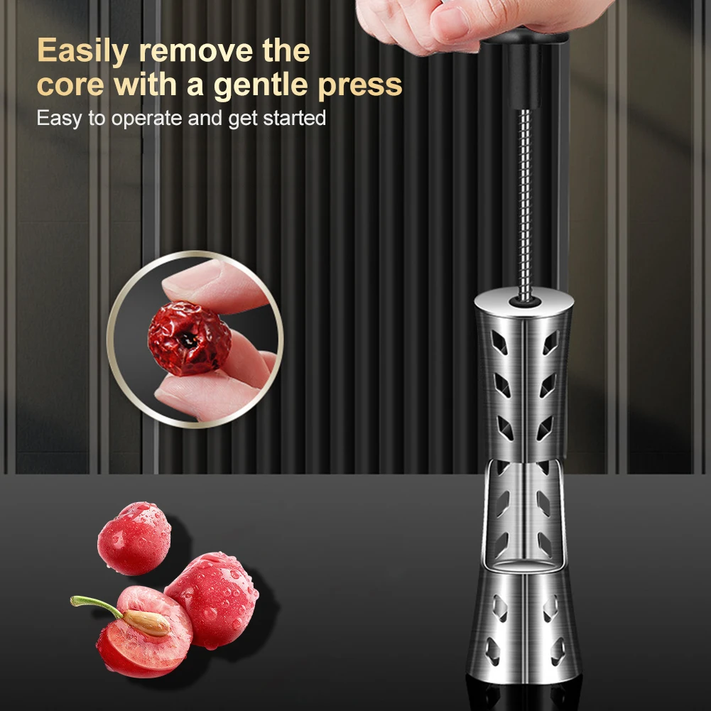 Cherry Pitter 304 Stainless Steel Cherry Seed Remover Tool 12mm Pitter Size Press Type Stoner Fruit Pit Corer Kitchen Gadget
Cherry Pitter 304 Stainless Steel Cherry Seed Remover Tool 12mm Pitter Size Press Type Stoner Fruit Pit Corer Kitchen Gadget