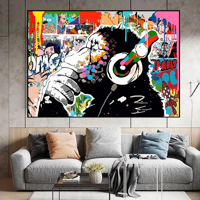 Pop Art Ape Abstract Pop Art Poster and Print Canvas Painting Home Decor Wall Art Pictures for Living Room Cuadros Decor
Pop Art Ape Abstract Pop Art Poster and Print Canvas Painting Home Decor Wall Art Pictures for Living Room Cuadros Decor