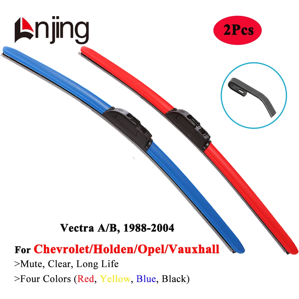 

LNJING Colorful Hybrid Wiper Blades For Opel Vauxhall Chevrolet Holden Vectra A B 1988 1990 1995 1999 2000 2001 2002 2003 2004