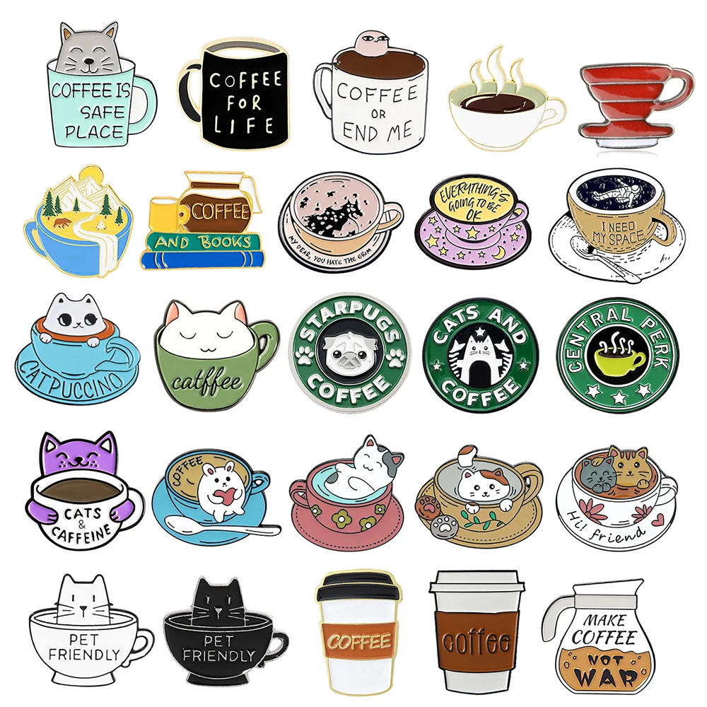Coffee Cup Brooch Cat Brooch Coffee Brooch Coffee Shop Waiter Brooch Alloy Enamel Kitten Accessories Brooch Badge Lapel Pin
Coffee Cup Brooch Cat Brooch Coffee Brooch Coffee Shop Waiter Brooch Alloy Enamel Kitten Accessories Brooch Badge Lapel Pin