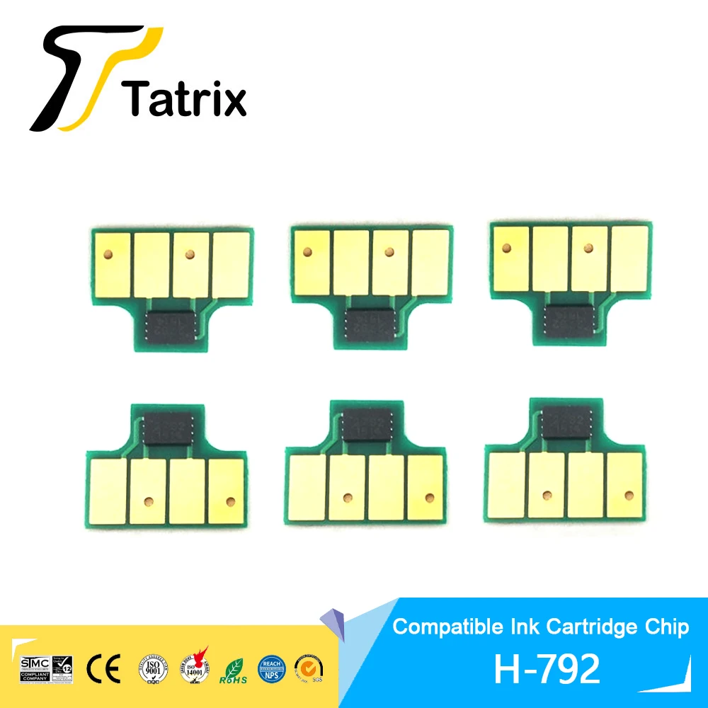 Чип чернильного картриджа Tatrix 792 для чипа HP 792 для принтера HP Latex 210 260 280 Designjet L26100 L26500 L28500
Чип чернильного картриджа Tatrix 792 для чипа HP 792 для принтера HP Latex 210 260 280 Designjet L26100 L26500 L28500