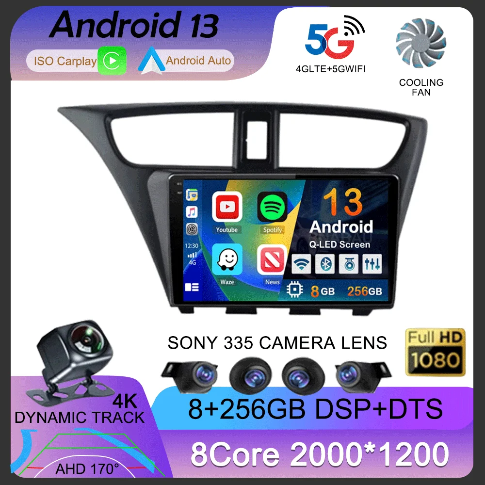 Android 13 Carplay Car Radio For Honda CIVIC Hatchback 2012 2013 2014 2015 2016 2017 Multimedia Player Navigation GPS Stereo
Android 13 Carplay Car Radio For Honda CIVIC Hatchback 2012 2013 2014 2015 2016 2017 Multimedia Player Navigation GPS Stereo