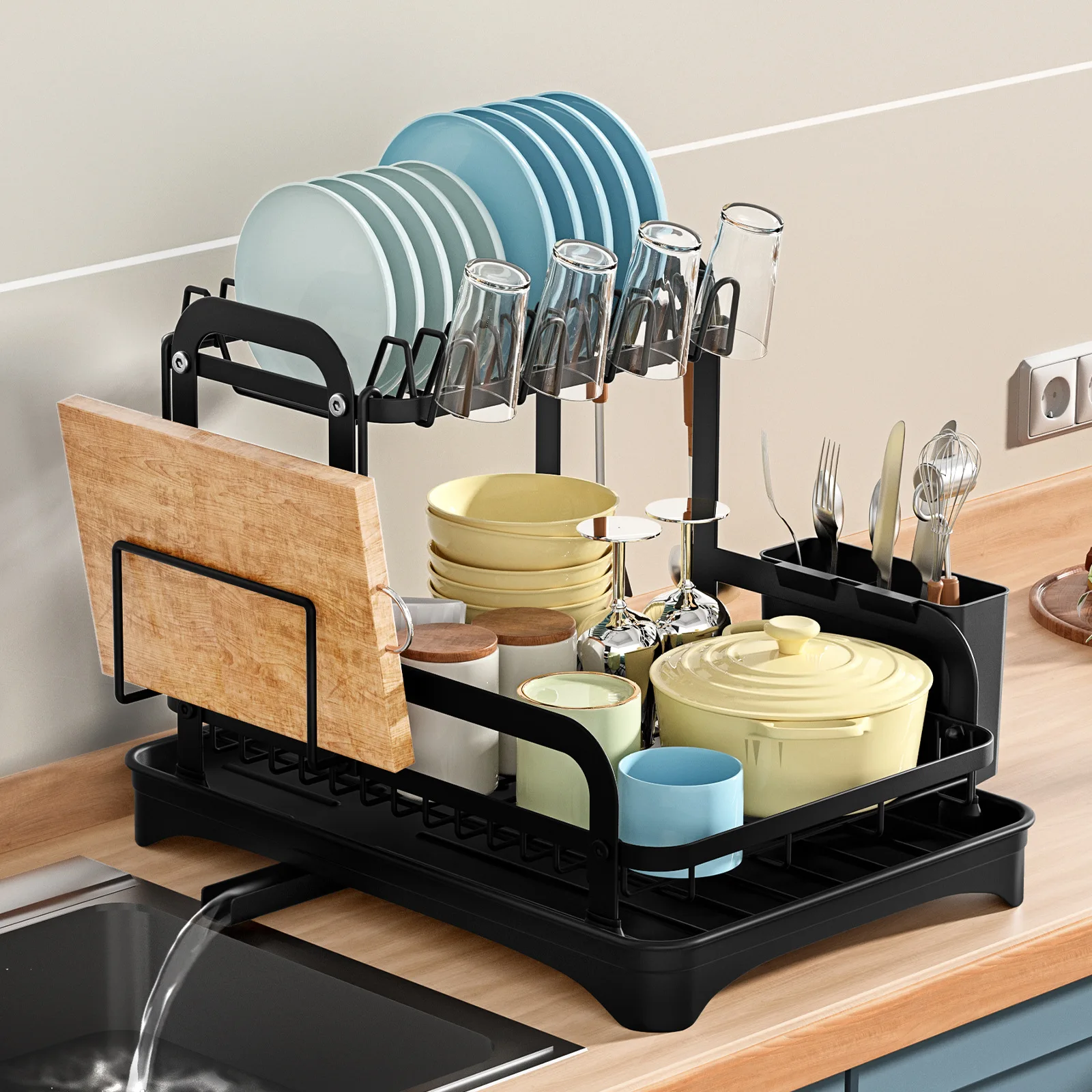 Dish Bowl Drainer Storage Rack Double-Layer Kitchen Sink Dish Drainer Drying Rack Organizer Home Counter Tableware Organizer
Dish Bowl Drainer Storage Rack Double-Layer Kitchen Sink Dish Drainer Drying Rack Organizer Home Counter Tableware Organizer