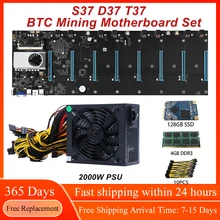 BTC – carte mère S37 D37 T37 pour minage, 4/8 go DDR3, SSD MSATA 128 go=