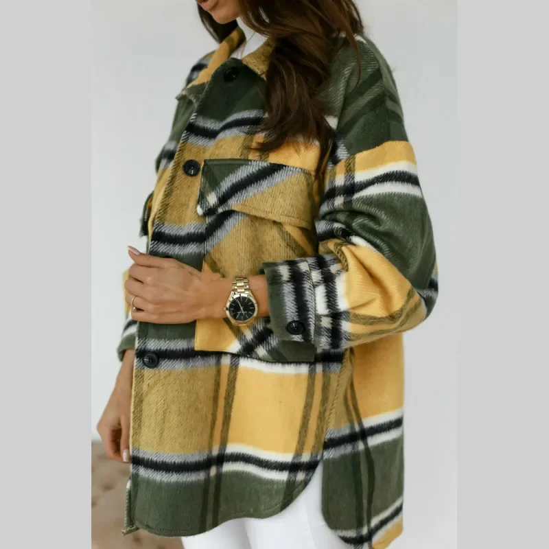 Vintage Plaid Jacket Women Loose Long Sleeve Warm Oversized Coat 2023 New Autumn Winter Fashion Neutral Style Outwear Streetwear
Vintage Plaid Jacket Women Loose Long Sleeve Warm Oversized Coat 2023 New Autumn Winter Fashion Neutral Style Outwear Streetwear