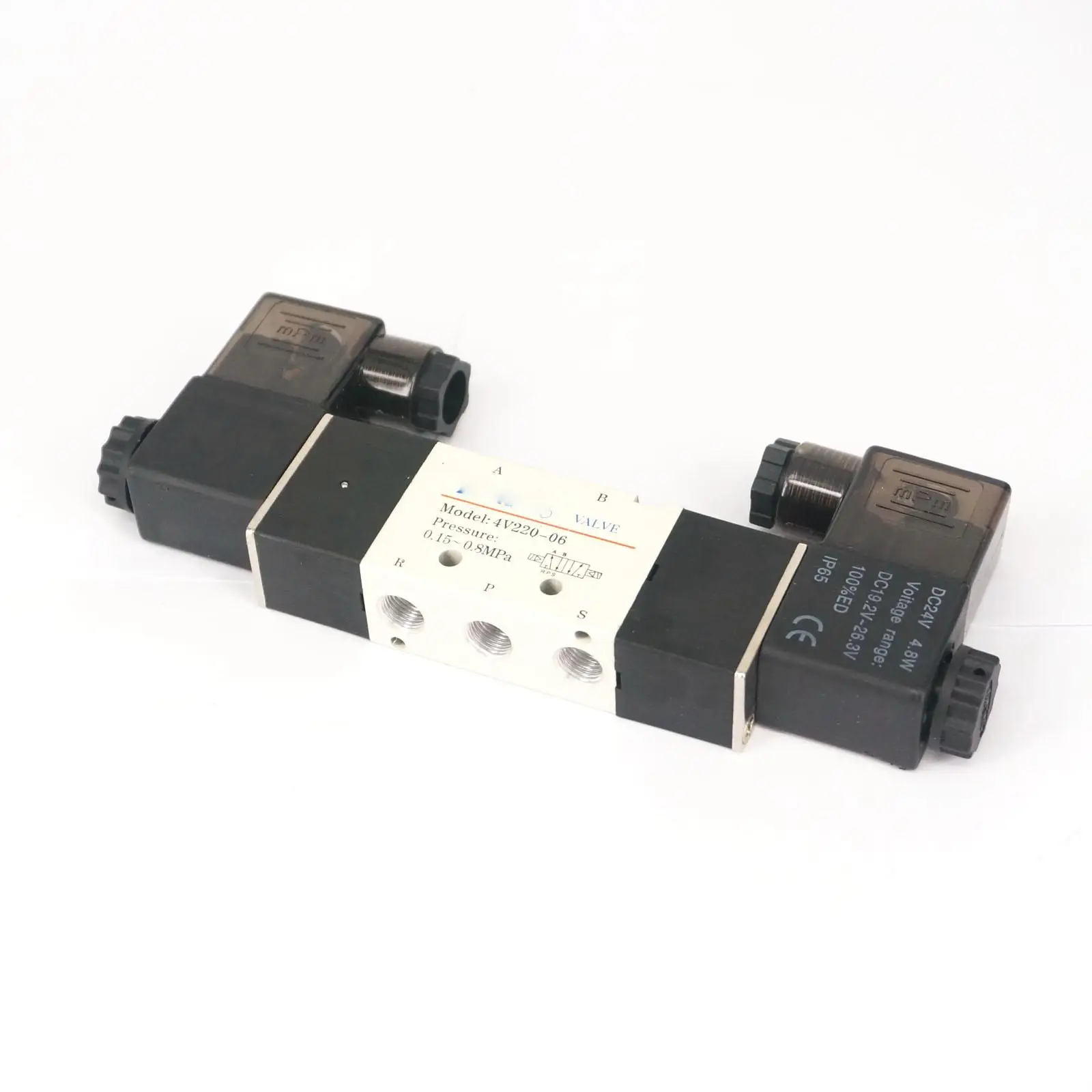 4V220-06 1/8"BSPT Air Valve 5 Port 2 Position Solenoid Valve For Pneumatic System
4V220-06 1/8"BSPT Air Valve 5 Port 2 Position Solenoid Valve For Pneumatic System