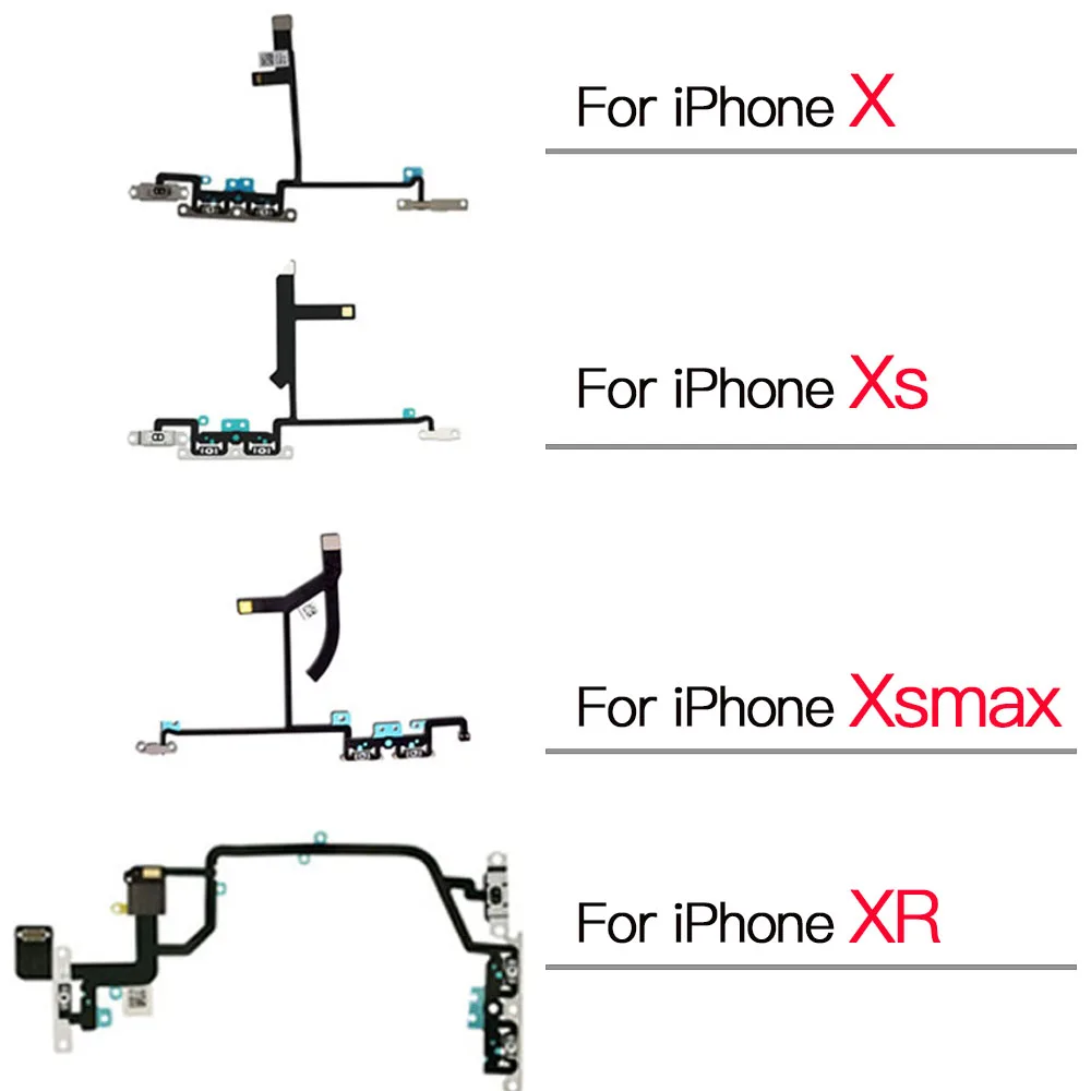 Volume Flex Replacement For iPhone X XR XS Max Volume Control Mute Button Switch Flex Cable With Metal Brackets
Volume Flex Replacement For iPhone X XR XS Max Volume Control Mute Button Switch Flex Cable With Metal Brackets