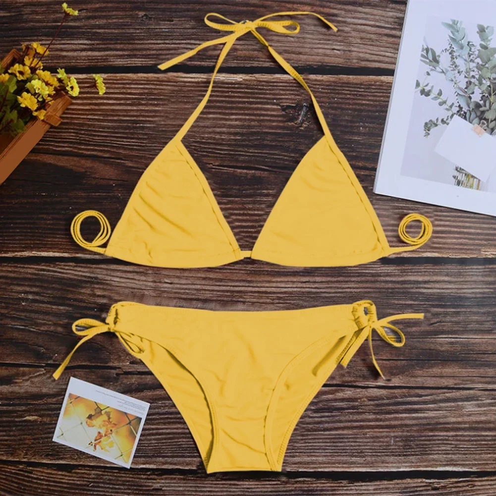 Women Swimsuit String Thong Bikini Set Sexy Swimsuit Bandage Style Hot