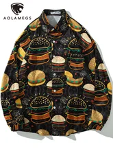 Aolamegs Shirt Men Funny Hamburger Printed Long Sleeve Shirt Tops Fashion High Street Hip Hop Spring High Quality Men's Clothing
Aolamegs Shirt Men Funny Hamburger Printed Long Sleeve Shirt Tops Fashion High Street Hip Hop Spring High Quality Men's Clothing