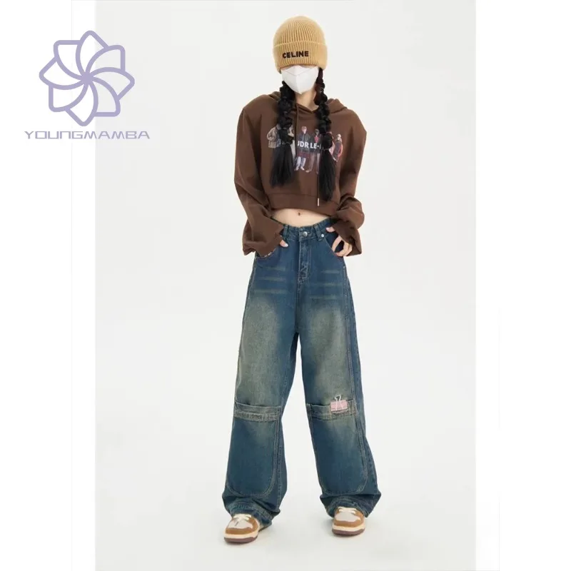 American Vintage Embroidered Straight Leg Jeans for Women Trend Hip-hop Loose High Waisted Wide Leg Denim Pants
American Vintage Embroidered Straight Leg Jeans for Women Trend Hip-hop Loose High Waisted Wide Leg Denim Pants