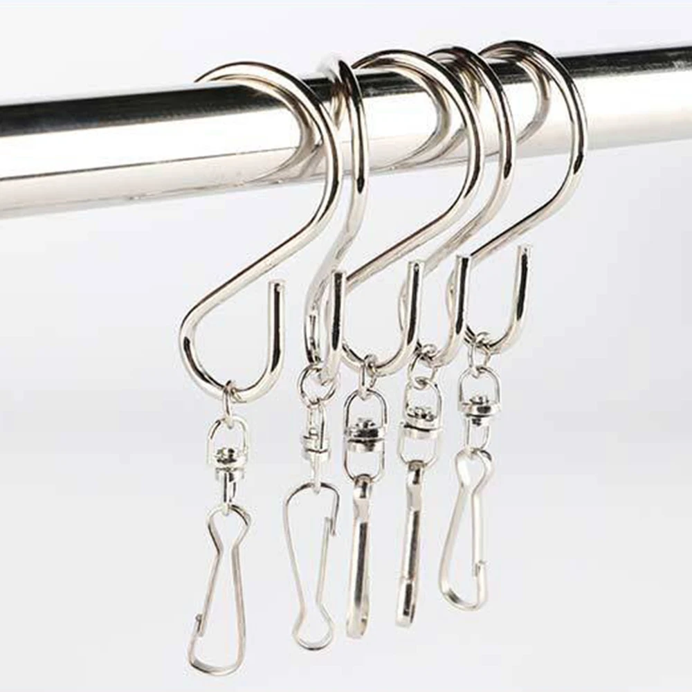 

Swivel Hooks Clips For Hanging Wind Spinners Wind Chimes Crystal Twisters Party Tools Outdoor Kitchen Bedroom Rotating S Hooks