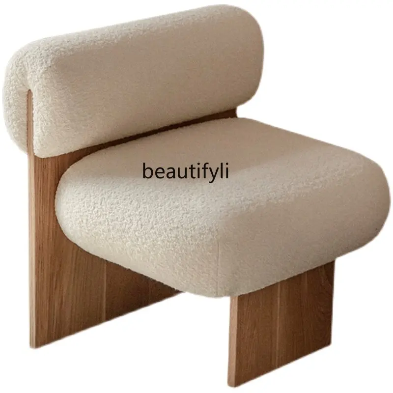 Nordic Simple Bed & Breakfast Ash Solid Wood Lambswool Lazy Designer Single Sofa Leisure Chair chairs living room
Nordic Simple Bed & Breakfast Ash Solid Wood Lambswool Lazy Designer Single Sofa Leisure Chair chairs living room
