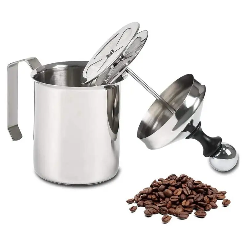 Coffee Foam Pitcher Stainless Steel Manual Milk Frother Handheld Milk Frothing Pitchers Manual Operated Milk Foam Maker For
Coffee Foam Pitcher Stainless Steel Manual Milk Frother Handheld Milk Frothing Pitchers Manual Operated Milk Foam Maker For