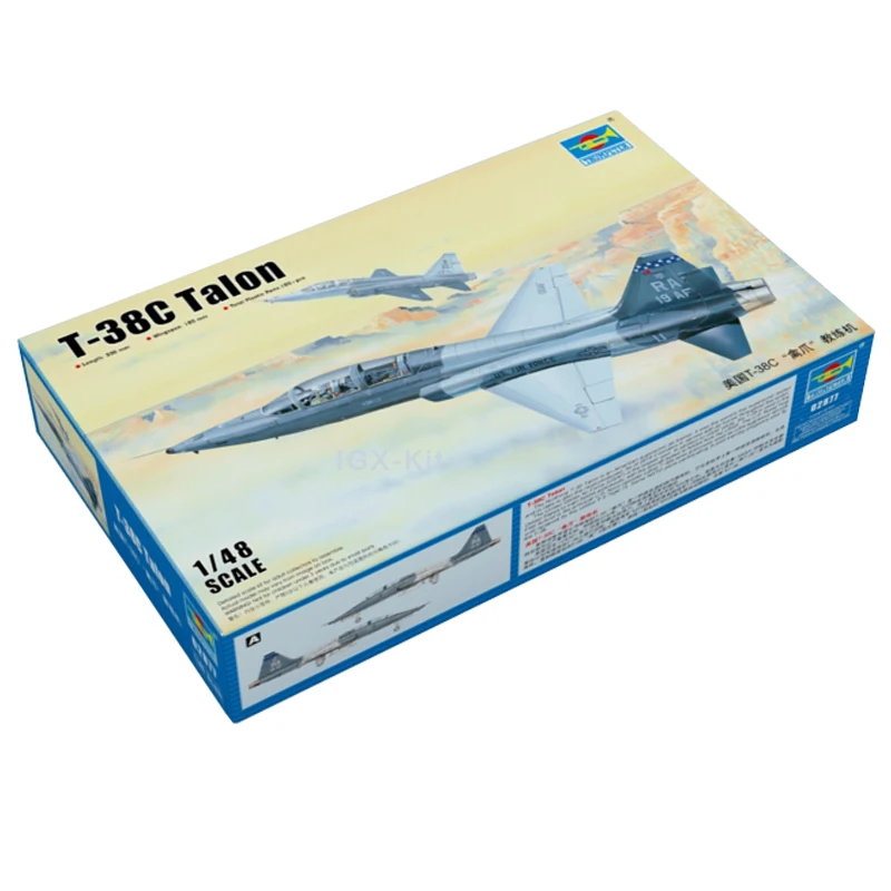 

Trumpeter 1/48 02877 US Northrop T-38C Talon Jet Trainer Plane Aircraft Plane Military Plastic Assembly Model Toy Building Kit