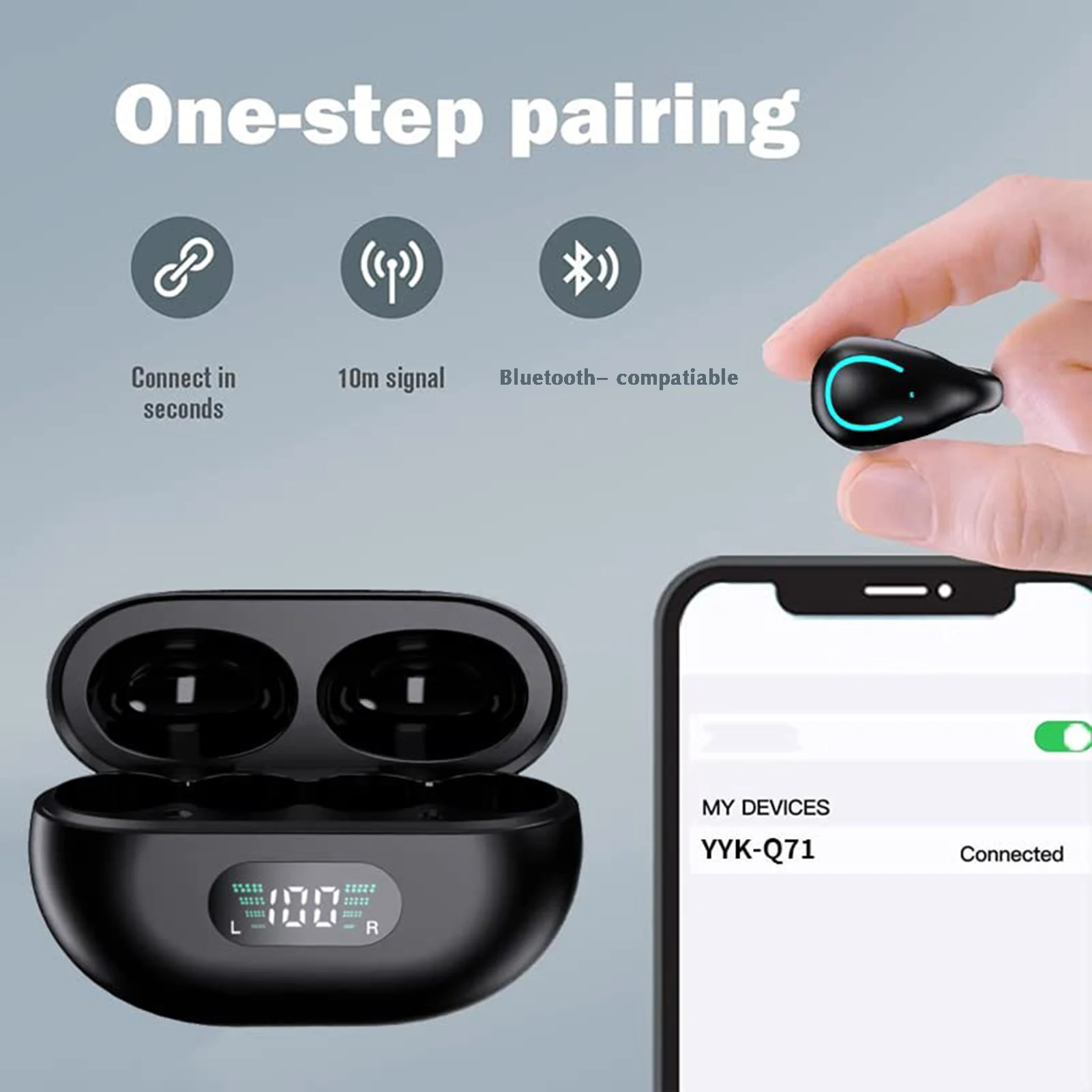 Bone Conduction Headphones Open Ear Headphones Wireless Bluetooth-compatible with Digital Display Charging for Cycling Running
Bone Conduction Headphones Open Ear Headphones Wireless Bluetooth-compatible with Digital Display Charging for Cycling Running