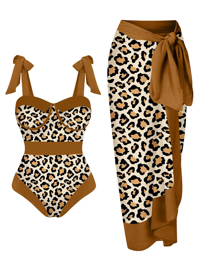 Fashion Leopard Print Two Piece Bow Tie Swimsuit High Waist Cut Slim Fit Sexy Cutout Backless Beachwear Elegant Bikini Set Women
Fashion Leopard Print Two Piece Bow Tie Swimsuit High Waist Cut Slim Fit Sexy Cutout Backless Beachwear Elegant Bikini Set Women