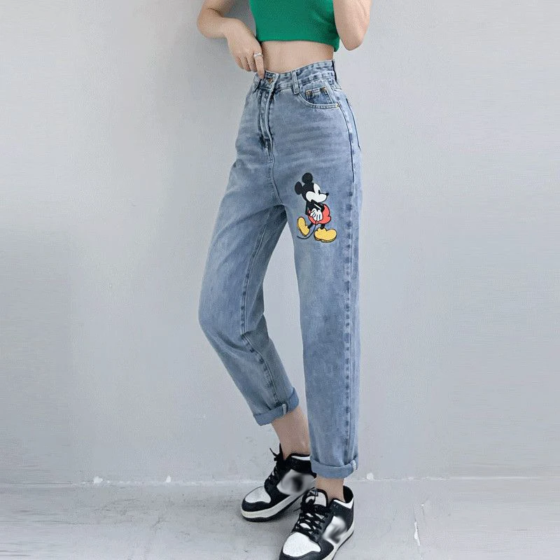 Kawaii Mickey Cartoon Printed Jeans Women Wide Leg Denim Pants Femme Anime Streetwear Straight Design Waist Trousers Woman
Kawaii Mickey Cartoon Printed Jeans Women Wide Leg Denim Pants Femme Anime Streetwear Straight Design Waist Trousers Woman
