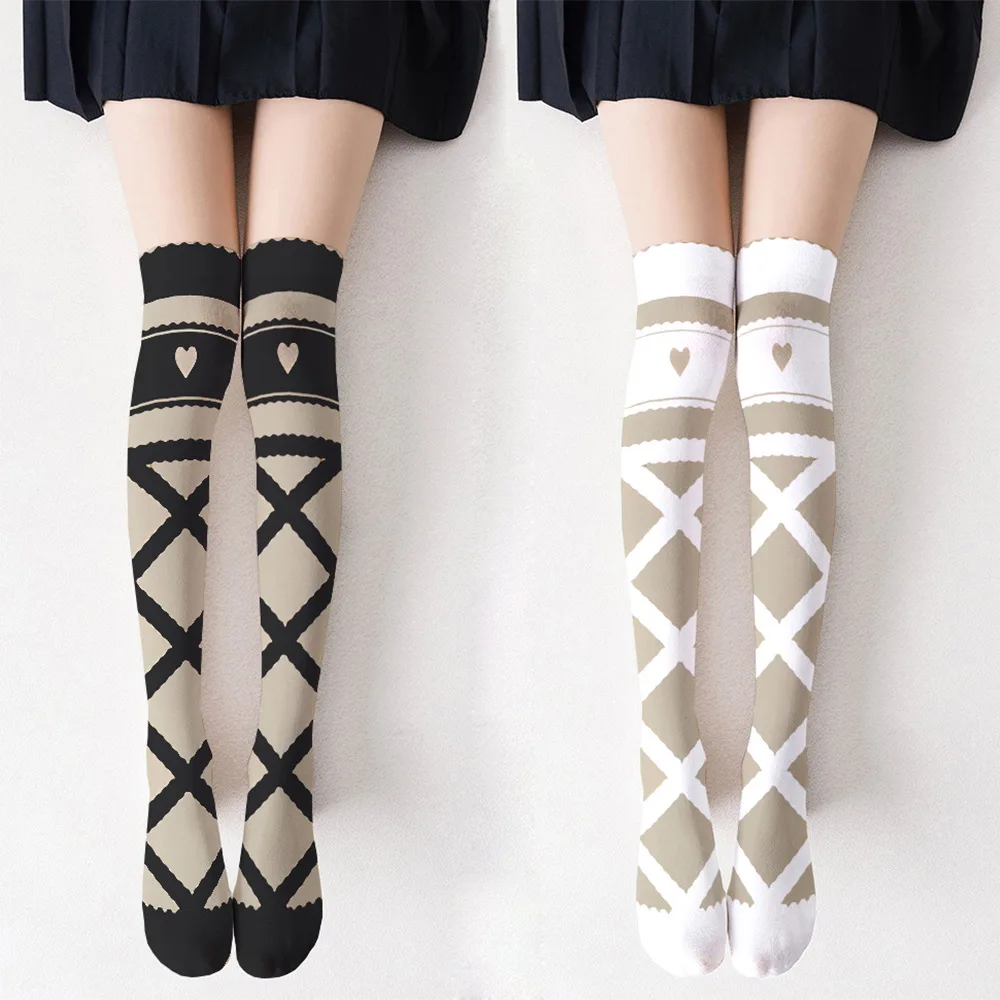 Y2k Printed Silk Stockings Thin Women's Spring Autumn Japanese Girls Lolita Cute Animation Over-the-knee Long White Velvet Socks
Y2k Printed Silk Stockings Thin Women's Spring Autumn Japanese Girls Lolita Cute Animation Over-the-knee Long White Velvet Socks