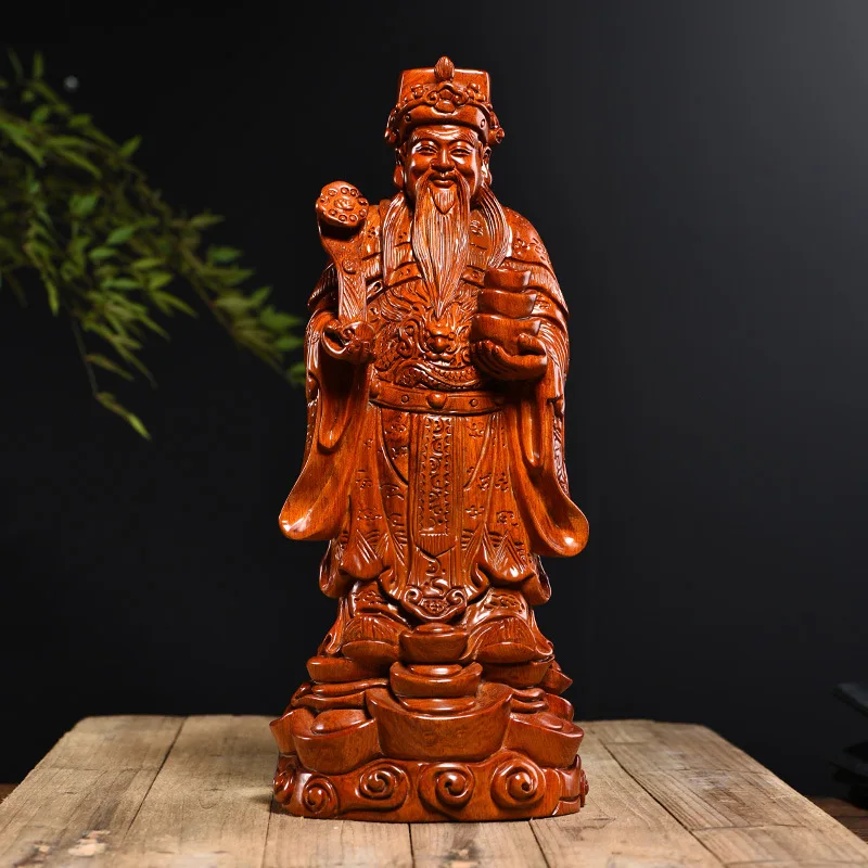 Rosewood Wood Carving God of Wealth Buddha Statue Decoration Red Sandalwood Carving Fortune King Is Coming to Town Wooden Handic
Rosewood Wood Carving God of Wealth Buddha Statue Decoration Red Sandalwood Carving Fortune King Is Coming to Town Wooden Handic