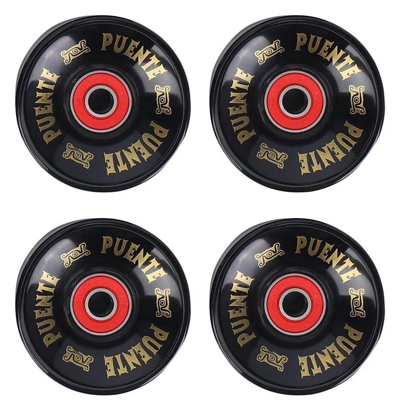 PUENTE 4Pcs/Set Cruiser Skateboard Wheels PU Wheels Long Board Cruiser Wheels With ABEC-9 Bearings
PUENTE 4Pcs/Set Cruiser Skateboard Wheels PU Wheels Long Board Cruiser Wheels With ABEC-9 Bearings