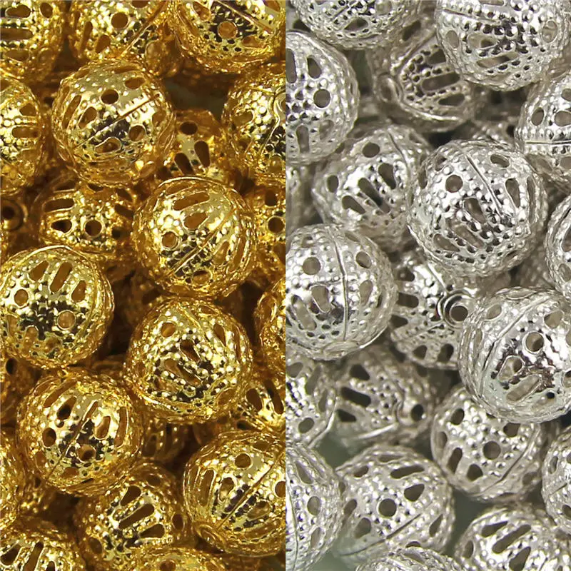 100pcs/bag Metal Hollow Ball Beads 6mm/8mm/10mm Alloy Gold & Silver Beads Jewelry DIY Accessories
100pcs/bag Metal Hollow Ball Beads 6mm/8mm/10mm Alloy Gold & Silver Beads Jewelry DIY Accessories