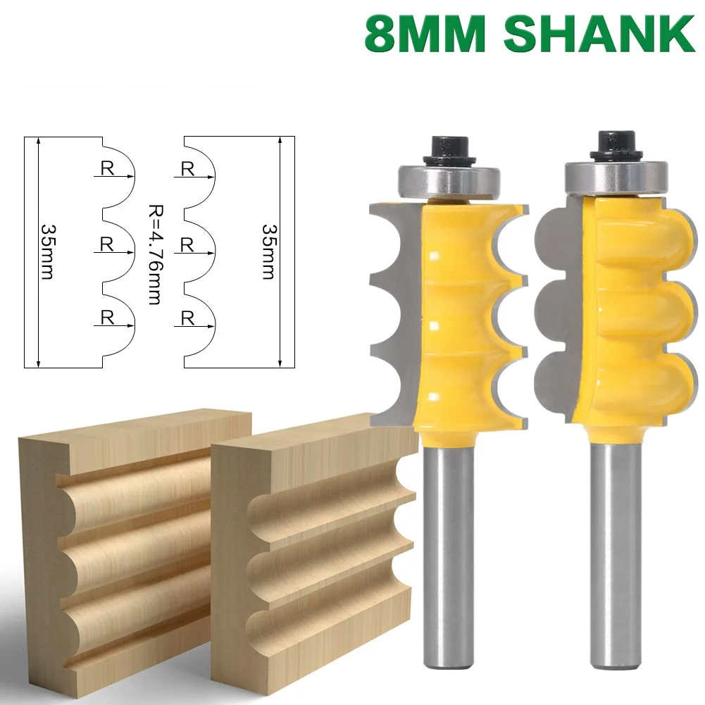 1PC 8mm Shank Triple Bead & Triple Flute Large Molding Router Bits Set Line knife Woodworking cutter
1PC 8mm Shank Triple Bead & Triple Flute Large Molding Router Bits Set Line knife Woodworking cutter
