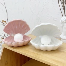 Fantasy Ceramic Shell Lamp Pearl Mermaid Use It Anywhere Funny Night Light Gift Desktop Storage Creative Home Decoration Lamp
Fantasy Ceramic Shell Lamp Pearl Mermaid Use It Anywhere Funny Night Light Gift Desktop Storage Creative Home Decoration Lamp