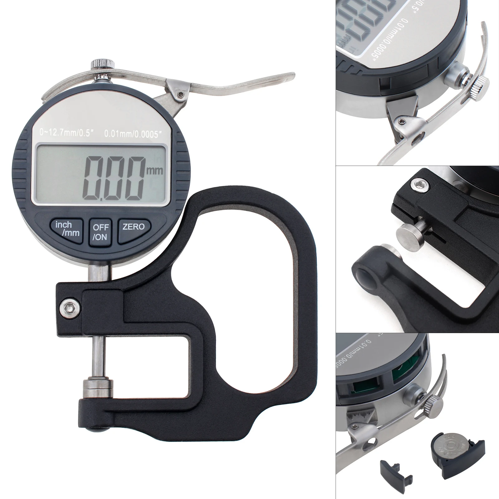 Electronic Digital Thickness Gauge Meter for Paper Leather Cloth Wire Measuring Tool 0-12.7mm Measuring Range 0.01mm Accuracy
Electronic Digital Thickness Gauge Meter for Paper Leather Cloth Wire Measuring Tool 0-12.7mm Measuring Range 0.01mm Accuracy