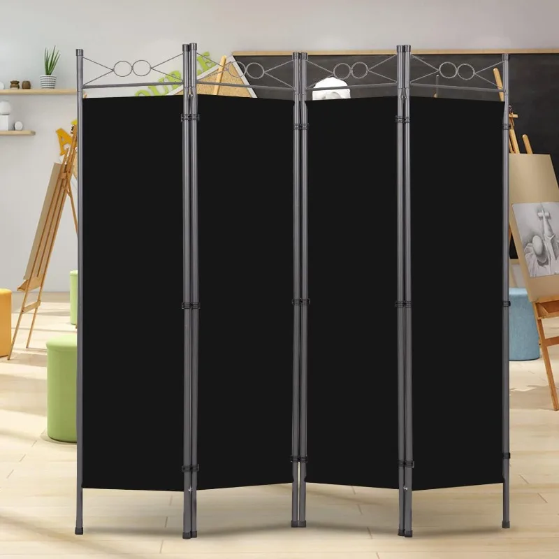 Room Divider-4 Panel Tall Room Dividers and Folding Privacy Screens, 6 Ft Divider Room Fabric Panel W/Matel Frame, Freestanding
Room Divider-4 Panel Tall Room Dividers and Folding Privacy Screens, 6 Ft Divider Room Fabric Panel W/Matel Frame, Freestanding