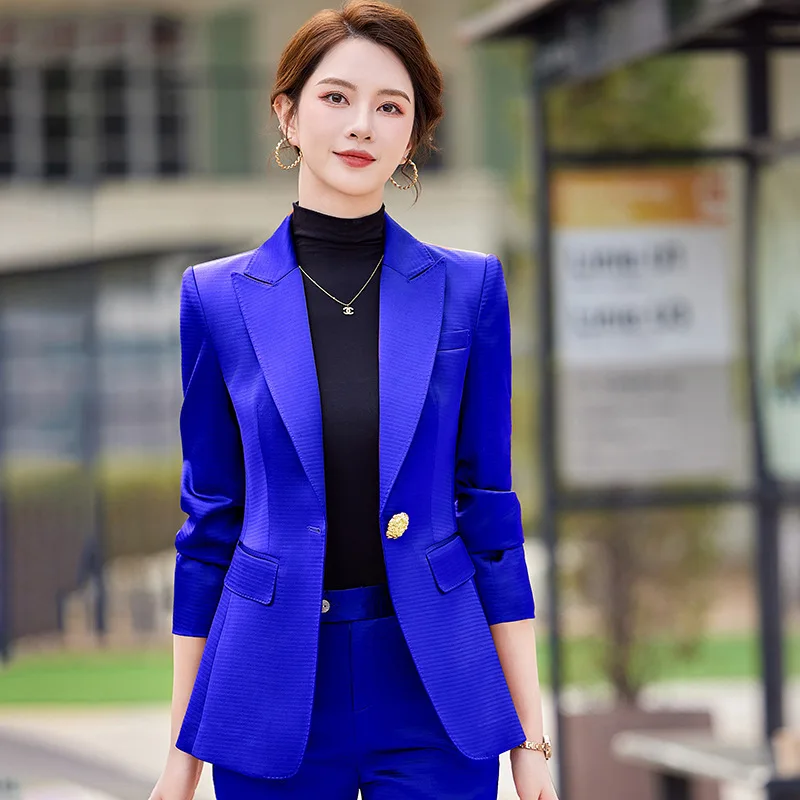 

Formal Pantsuits Uniform Styles Women Business Office Work Wear Professional Career Interview Blazers Ladies Trousers Set