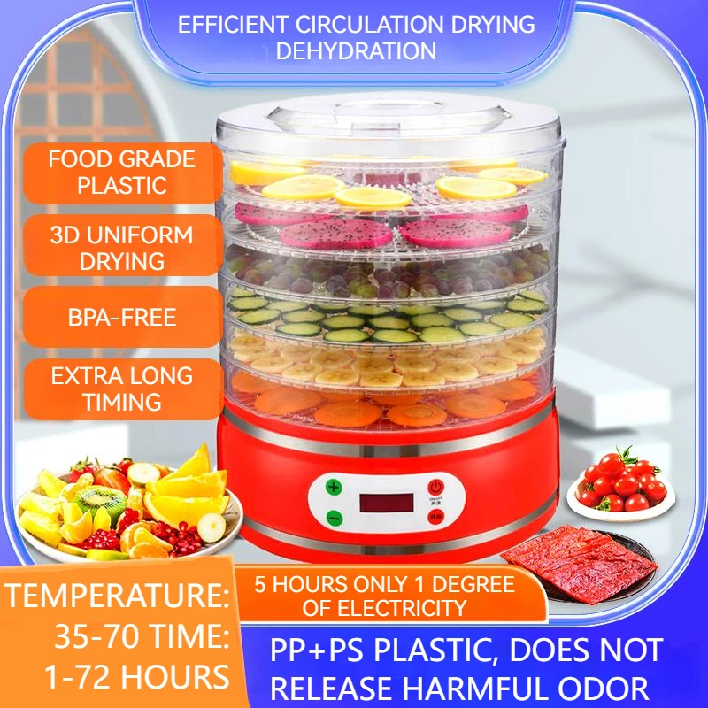 Dried Fruit Vegetables Herb Meat Machine Household MINI Food Dehydrator Pet Meat Dehydrated 5 Trays Snacks Air Dryer EU
Dried Fruit Vegetables Herb Meat Machine Household MINI Food Dehydrator Pet Meat Dehydrated 5 Trays Snacks Air Dryer EU