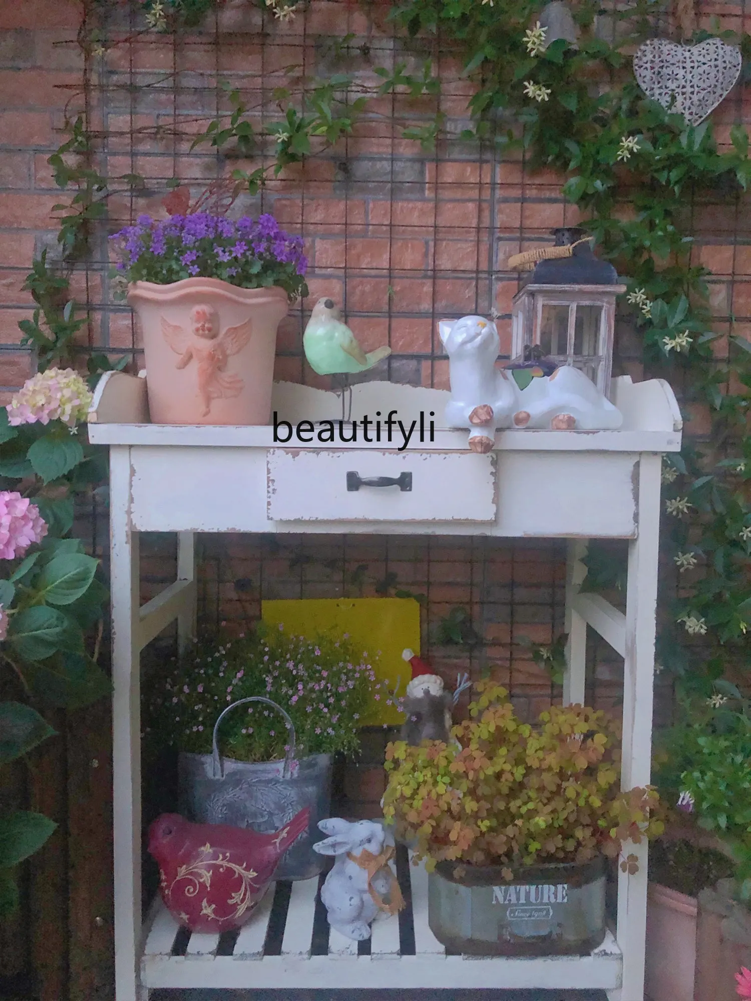 zqAmerican Solid Wood Flower Stand Storage Console Tables Tools Storage Garden Groceries Decoration Props Ornaments
zqAmerican Solid Wood Flower Stand Storage Console Tables Tools Storage Garden Groceries Decoration Props Ornaments