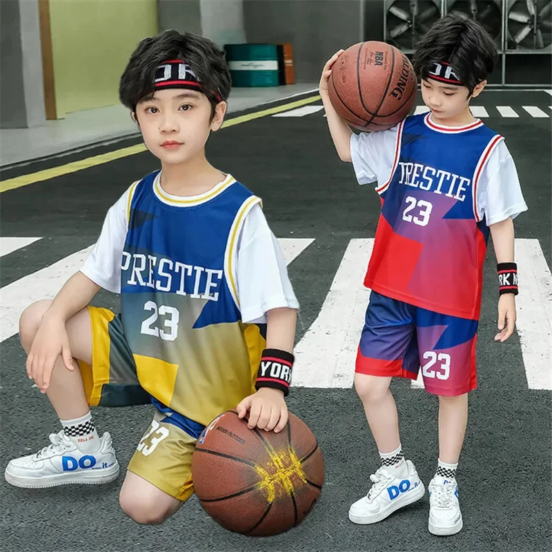 Boys Summer Clothing Sets Short Sleeve Sport Suits Casual O-Neck Letters Print Quick-Drying Basketball Jersey Teenager Clothes
Boys Summer Clothing Sets Short Sleeve Sport Suits Casual O-Neck Letters Print Quick-Drying Basketball Jersey Teenager Clothes