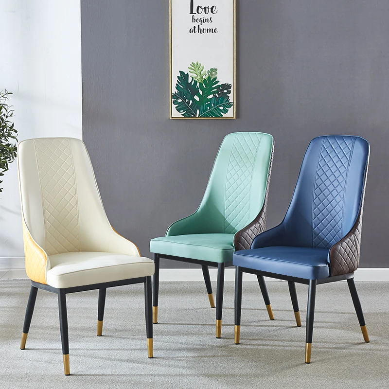 Luxury White Dining Chair Leather Blue Salon Floor Bedroom Balcony Lazy Chair Makeup Designer Kitchen Cadeira Room Furniture
Luxury White Dining Chair Leather Blue Salon Floor Bedroom Balcony Lazy Chair Makeup Designer Kitchen Cadeira Room Furniture