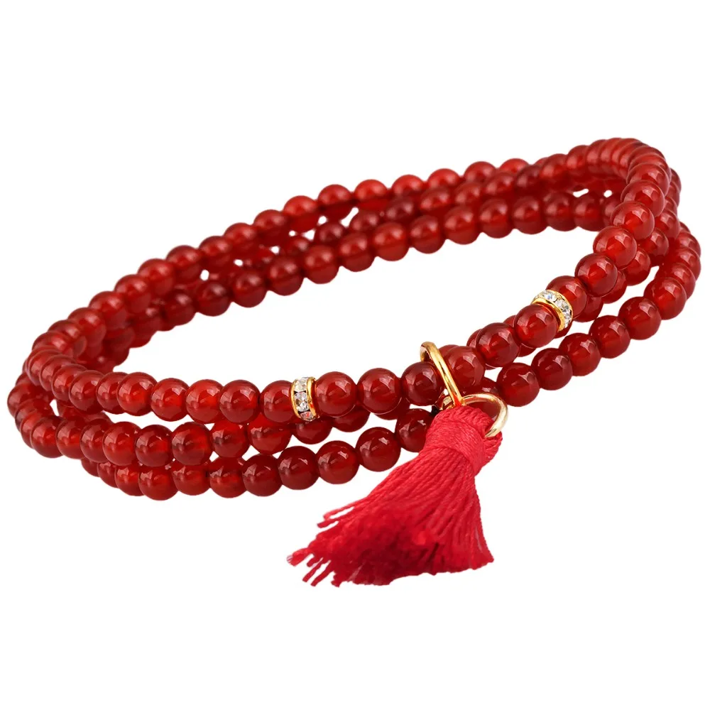 SUNYIK Natural Red Carnelian Stone Beads 4mm 3 Layers Beaded Ethnic Customs Bracelet With Charm Tassel Jewelry For Women Gift
SUNYIK Natural Red Carnelian Stone Beads 4mm 3 Layers Beaded Ethnic Customs Bracelet With Charm Tassel Jewelry For Women Gift