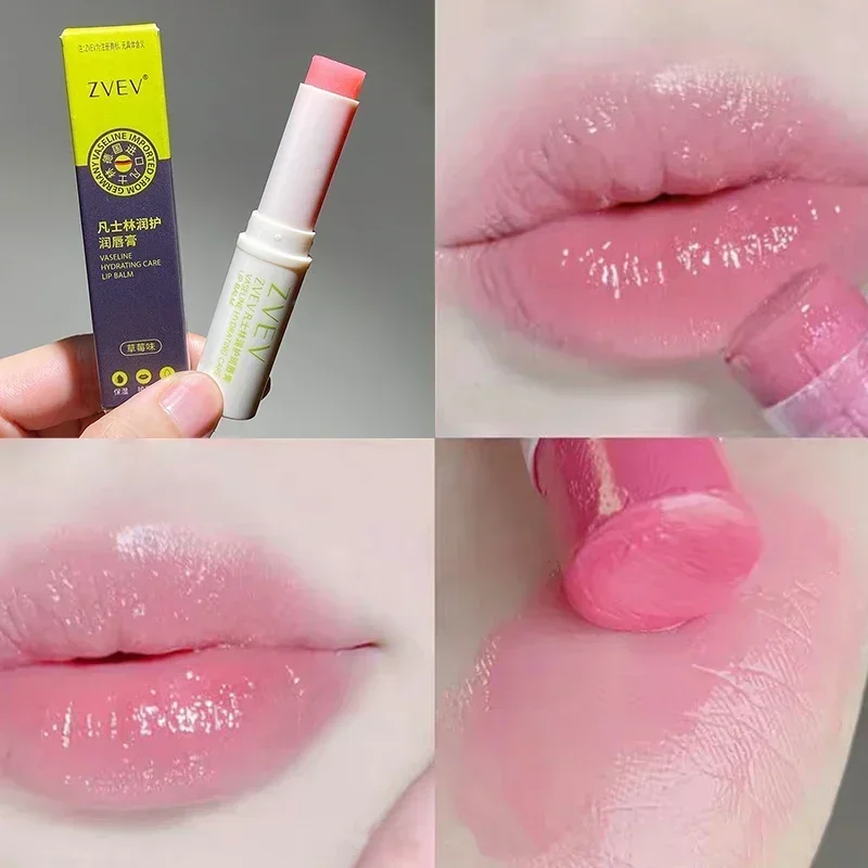 

Strawberry Pink Lip Balm Waterproof Lasting Moisturizing Remove Dead Skin Jelly Lipstick Tint Nourish Lips Care Makeup Cosmetics