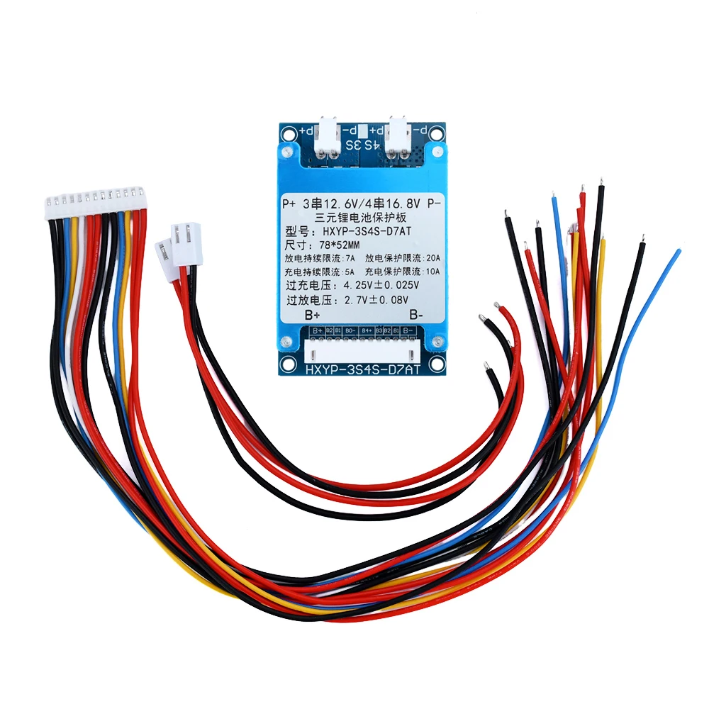 7S 12V/24V Li-ion Ternary Battery Protection Board Lithium Battery Charger Protection Board 5A Charging with Temperature Control
7S 12V/24V Li-ion Ternary Battery Protection Board Lithium Battery Charger Protection Board 5A Charging with Temperature Control