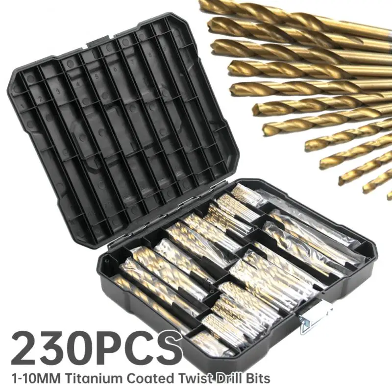 BinoaxTitanium Drill Bit Set for Steel Wood Plastic, Metal Copper Aluminum Alloy with Storage Case
BinoaxTitanium Drill Bit Set for Steel Wood Plastic, Metal Copper Aluminum Alloy with Storage Case