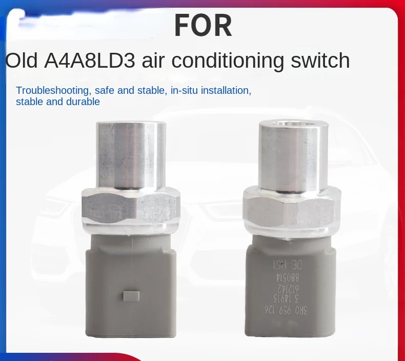 FOR Audi A4 B6 B7 A8 D3 air conditioning pressure switch conditioning sensor conditioning switch conditioning.
FOR Audi A4 B6 B7 A8 D3 air conditioning pressure switch conditioning sensor conditioning switch conditioning.