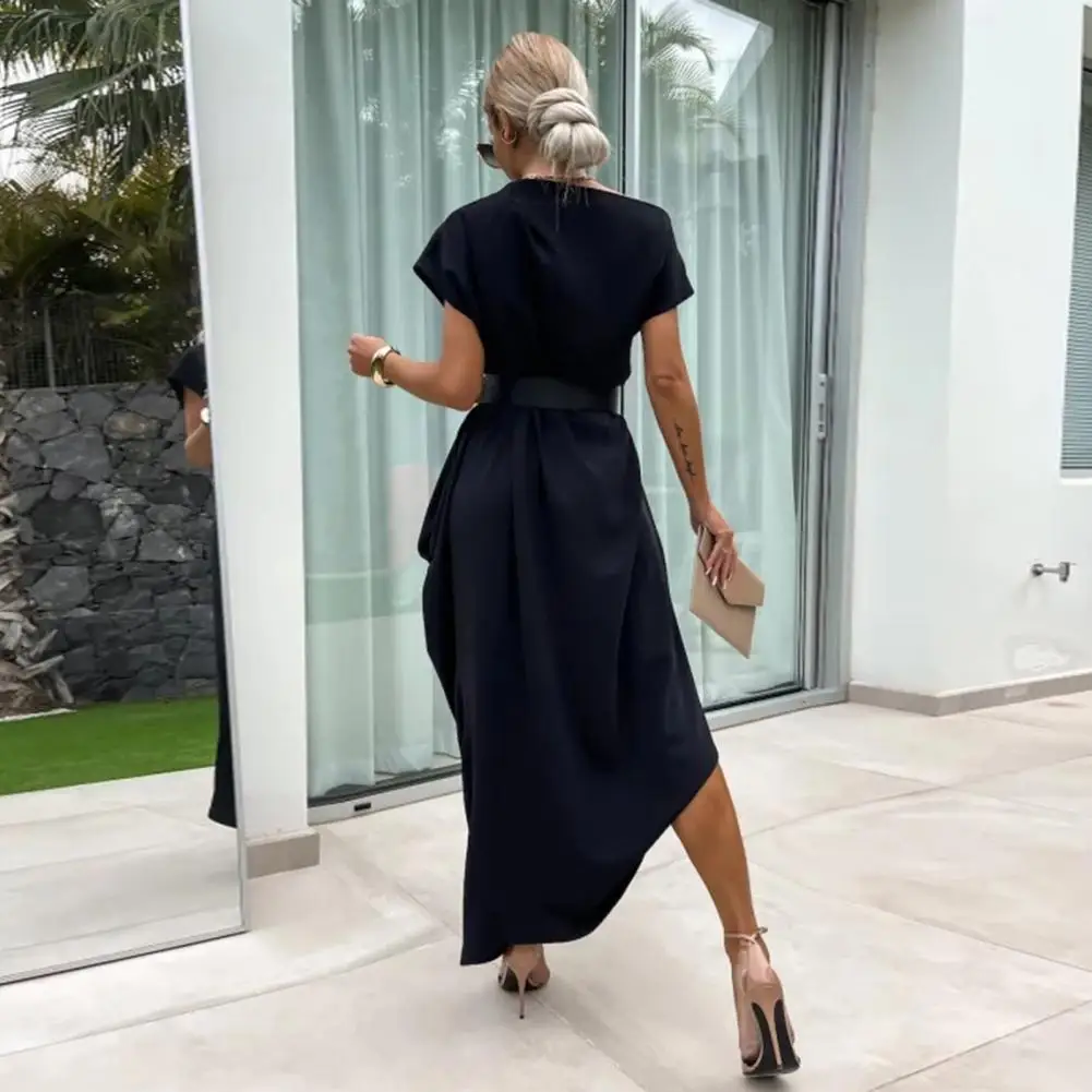 Long Dress Women Long Dress Elegant One Shoulder Maxi Dress for Women Irregular Short Sleeves Solid Color Ankle Length Prom
Long Dress Women Long Dress Elegant One Shoulder Maxi Dress for Women Irregular Short Sleeves Solid Color Ankle Length Prom