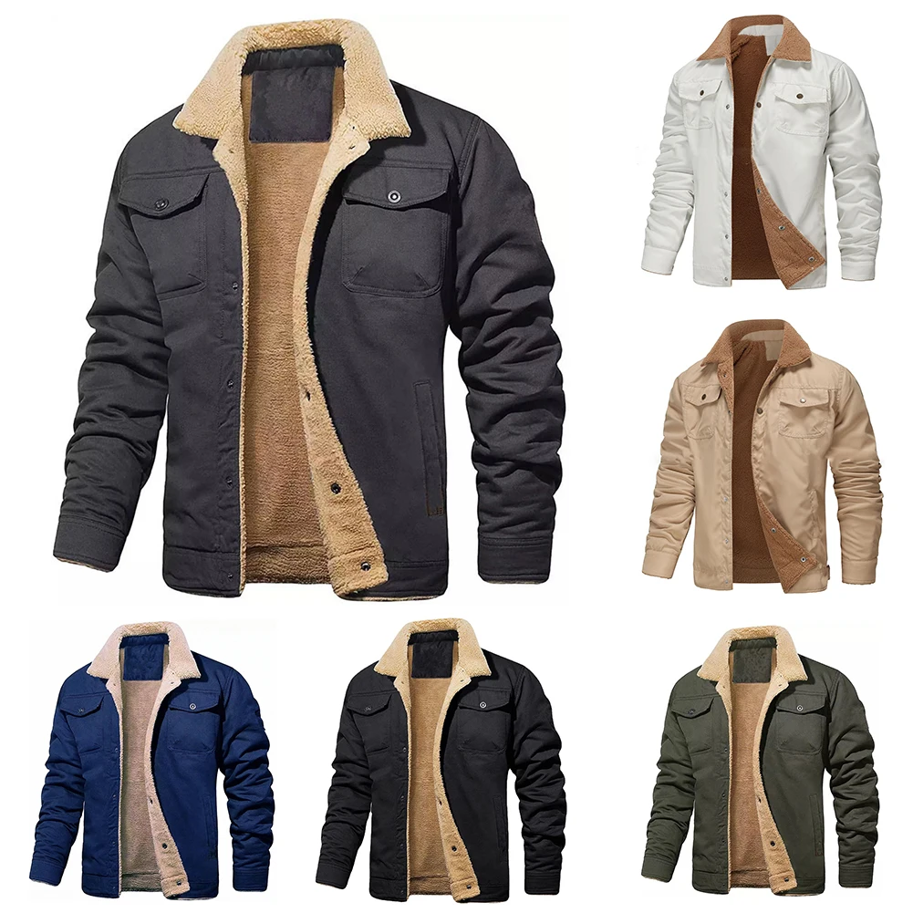 Winter Men's Jacket Male Plush Thicken Wool Jacket Men's Lapel Embroidery Thick Warm Cargo Jackets Coats 4XL
Winter Men's Jacket Male Plush Thicken Wool Jacket Men's Lapel Embroidery Thick Warm Cargo Jackets Coats 4XL