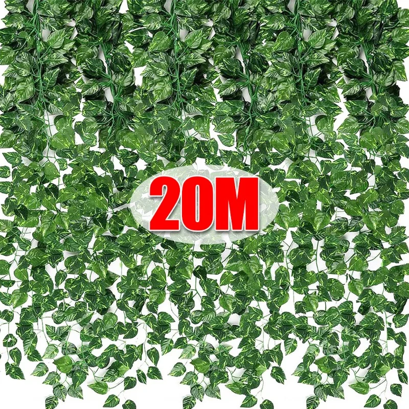 10/2M Artificial Plant Green Ivy Leaf Garland Hanging Vines Outdoor Greenery Wall Decor DIY Fake Wreath Leaves Home Party Decor
10/2M Artificial Plant Green Ivy Leaf Garland Hanging Vines Outdoor Greenery Wall Decor DIY Fake Wreath Leaves Home Party Decor