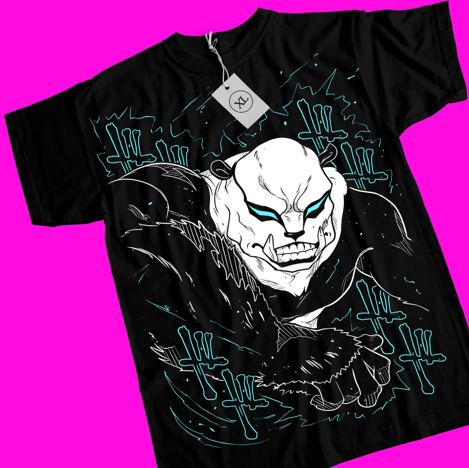 Футболка с изображением панды, кайзена, юютсу, годжо, Сатору, Мегуми, Yuji, ужас, Itadori, аниме футболка