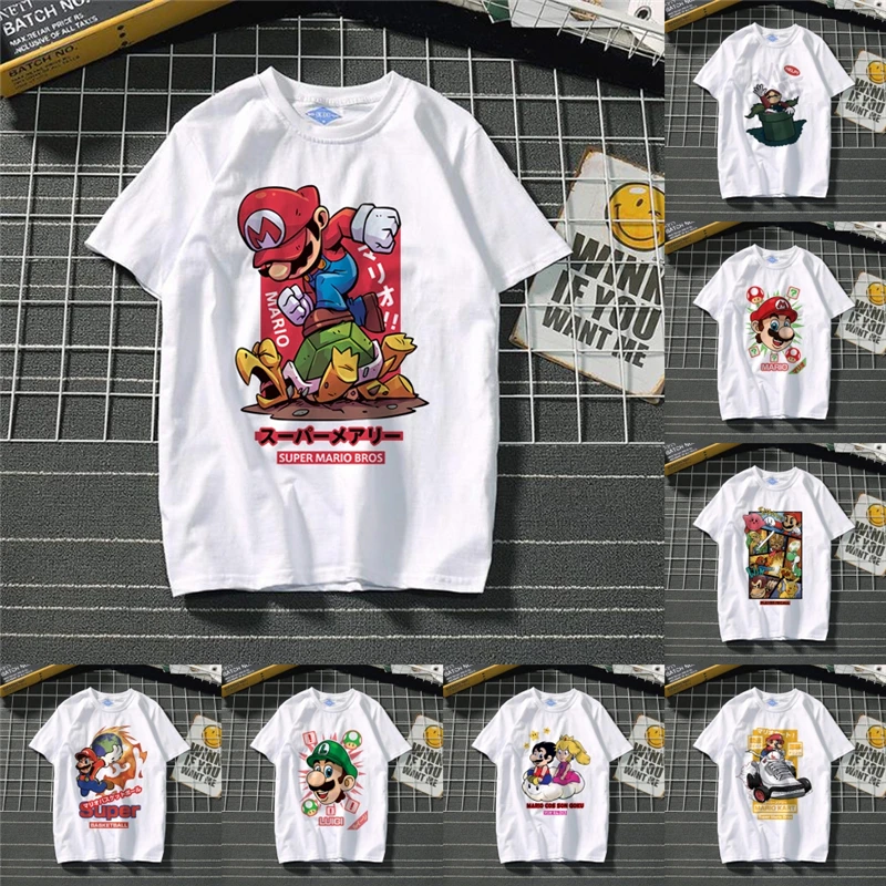 Anime Game Super Mario Luigi Cosplay Costume Summer Adult Kids Unisex Modal T-Shirt Cartoon Short Sleeve Harajuku Top Clothing
Anime Game Super Mario Luigi Cosplay Costume Summer Adult Kids Unisex Modal T-Shirt Cartoon Short Sleeve Harajuku Top Clothing