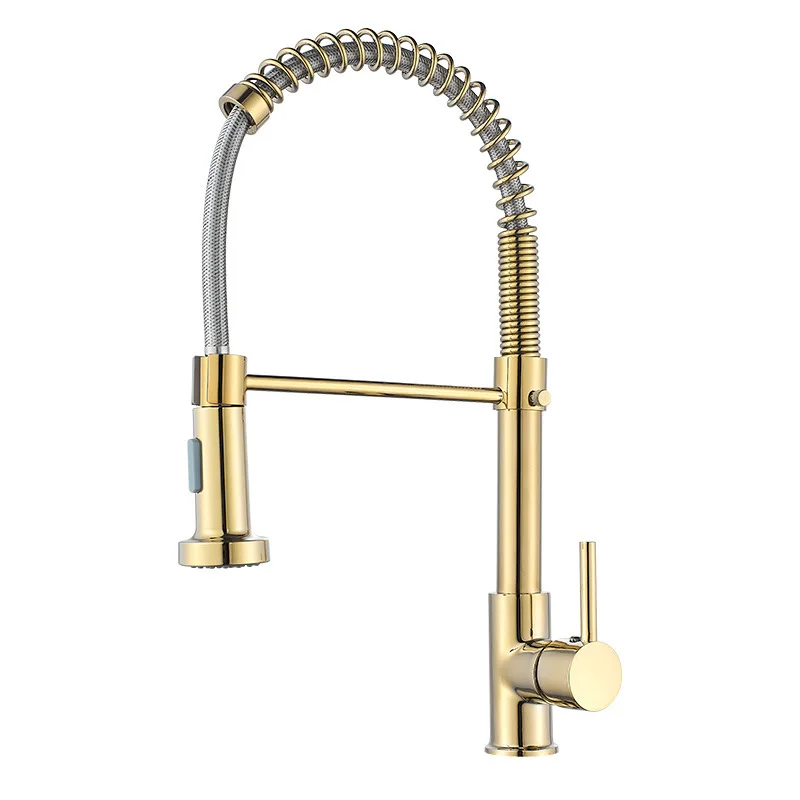 Brass Spring Faucet Kitchen Sink with Rotatable Pull-out Paint Black and Gold Dots Cold Hot
Brass Spring Faucet Kitchen Sink with Rotatable Pull-out Paint Black and Gold Dots Cold Hot