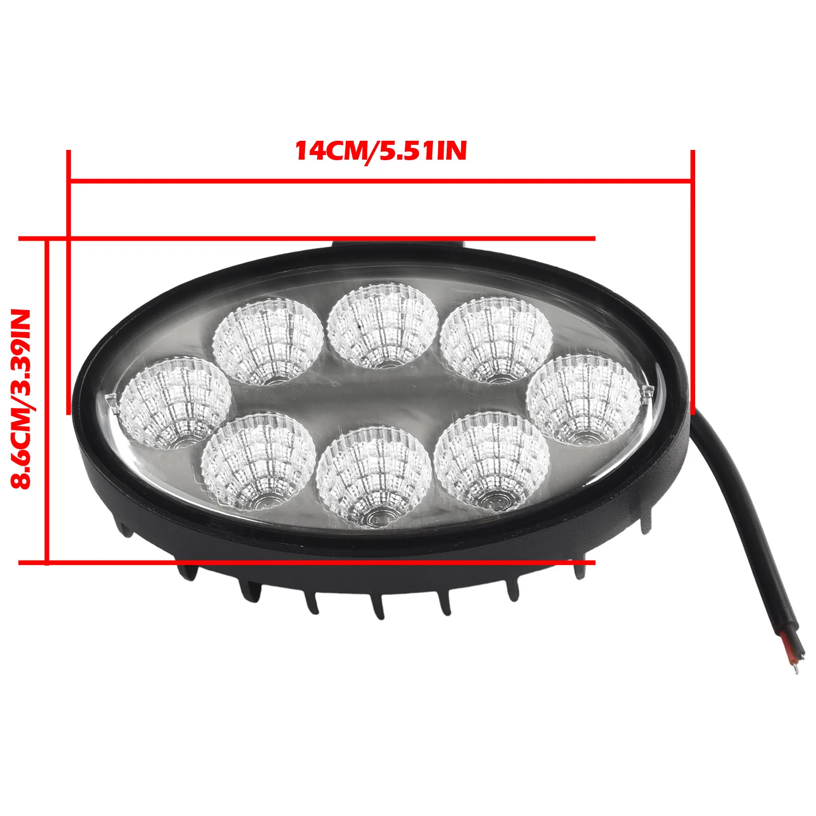 

5inch 24W 6000K Oval LED Work Lamp Fog Light Motorcycle ATV SUV Truck OffRoad Tractor Flood Beam Car Headlight