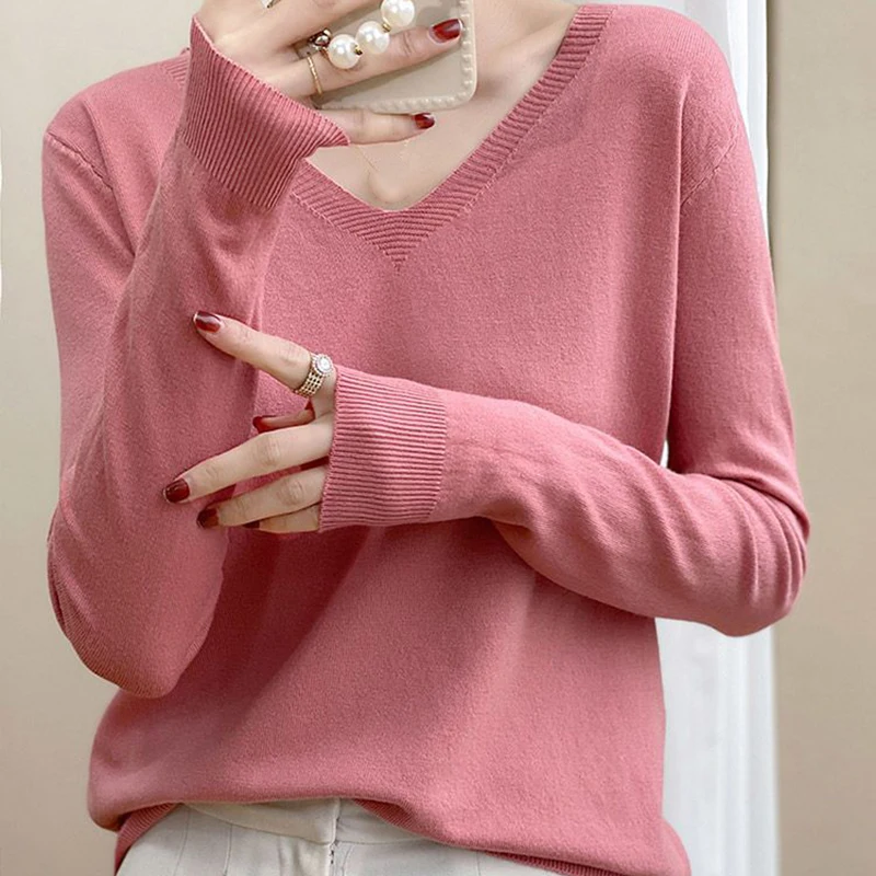 Biyaby Loose V Neck Women's Sweater 2022 Autumn Winter Long Sleeve Knitted Pullovers Woman Basic Solid Color Soft Jumpers Ladies
Biyaby Loose V Neck Women's Sweater 2022 Autumn Winter Long Sleeve Knitted Pullovers Woman Basic Solid Color Soft Jumpers Ladies